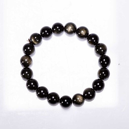 wholesale-gold-sheen-obsidian-spherical-bracelets-for-sale