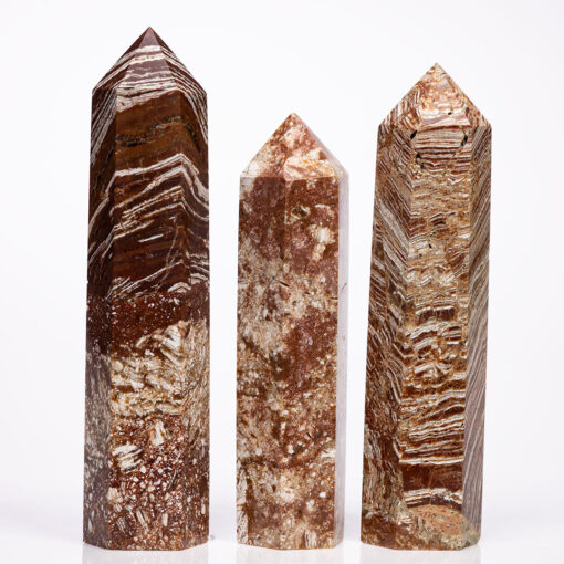wholesale-white-banded-red-jasper-point-towers-for-sale