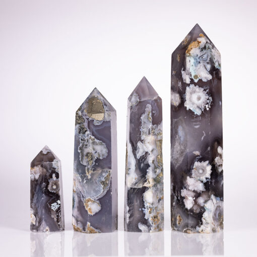 wholesale-flower-agate-point-towers-for-sale