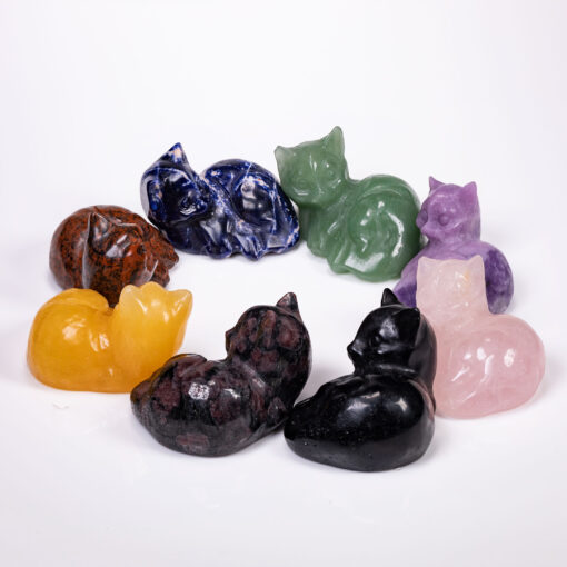 wholesale-carved-multi-stone-cats-for-sale