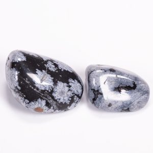 Grams of Snowflake Obsidian - Tumbled